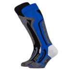 Falcon ski socks men 2 pack black and blue polygiene