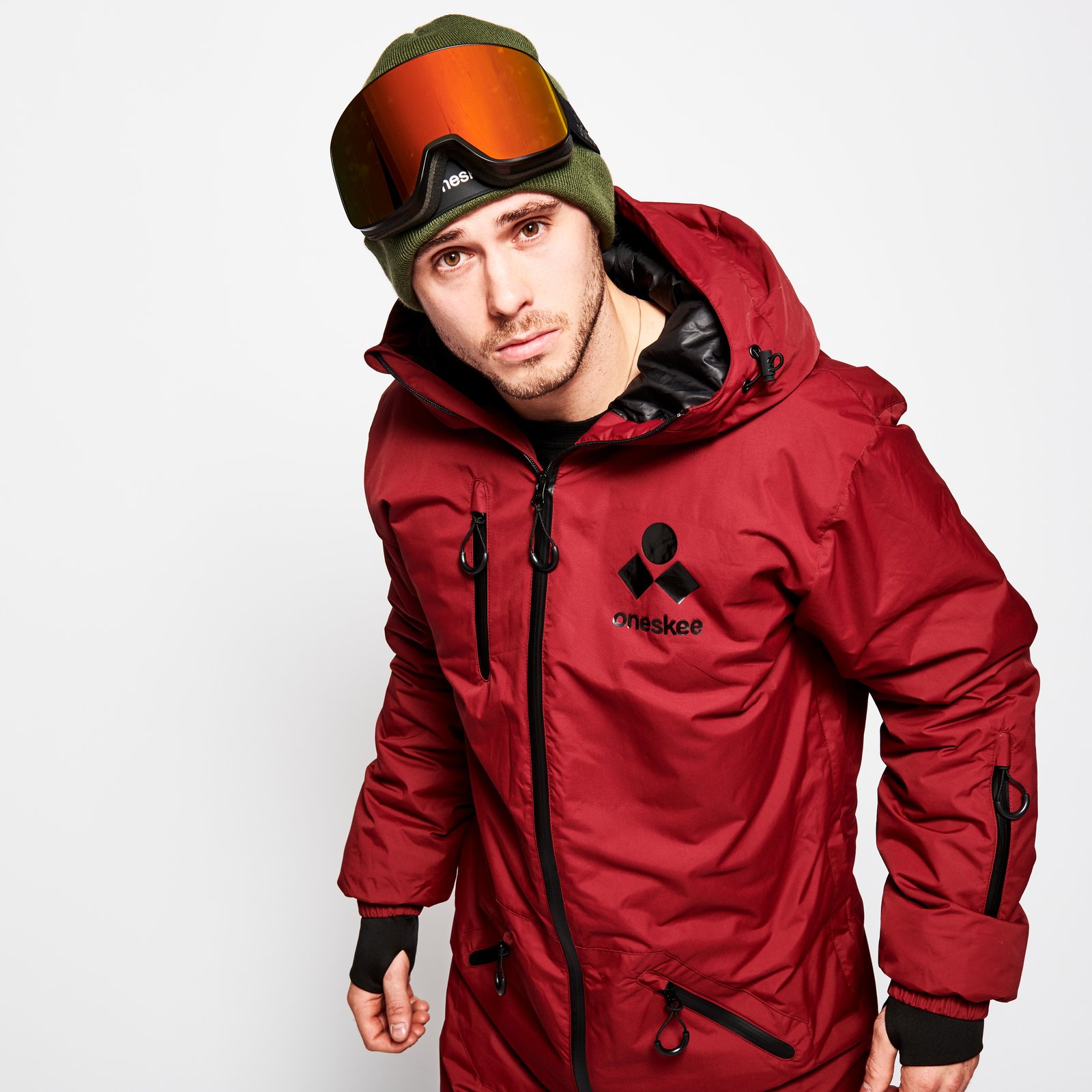 One Piece ski suit Oneskee burgundy
