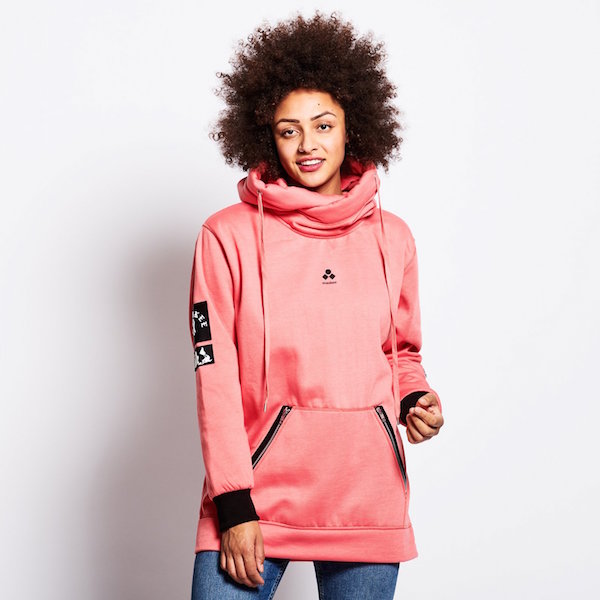 Oneskee waterproof winter sports hoodie pink