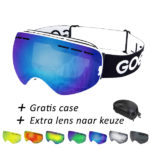 Ski- en snowboard bril blauw wit