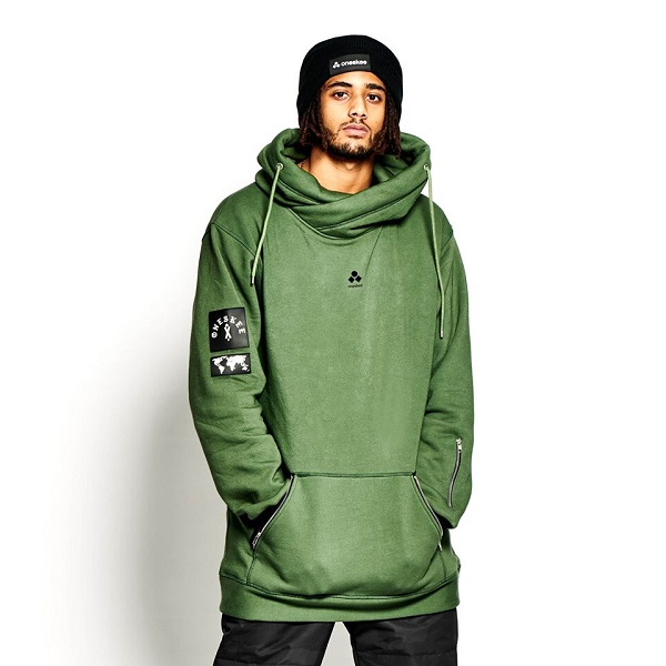 Oneskee wasserdichter Wintersport Hoodie grün