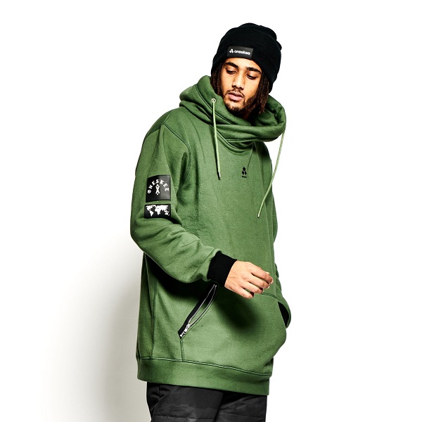 Oneskee wasserdichter Wintersport Hoodie grün