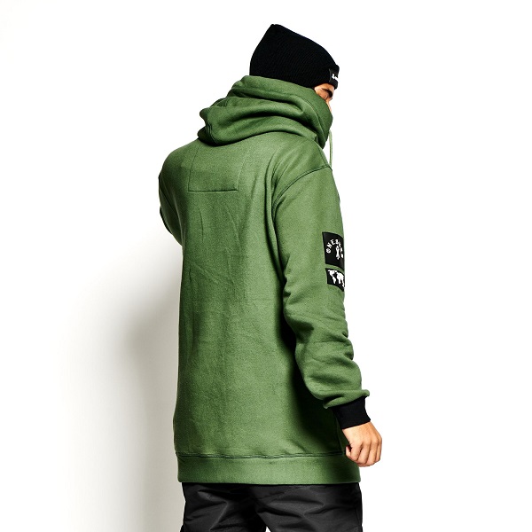 Oneskee wasserdichter Wintersport Hoodie grün