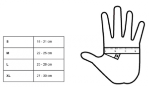 Size chart motorcycle gloves