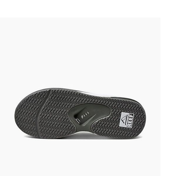 Reef Leather Fanning Heren Slippers Grey White met flesopener
