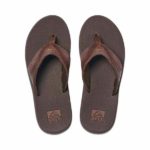 Reef Leather Fanning slipper men Dark Brown