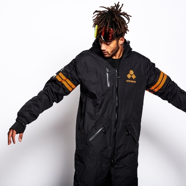 Oneskee original Pro suit Black with Orange stripes