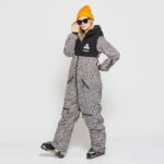Skianzug mit Leopardenmuster Oneskee Snowboardanzug Strampler Ski überall